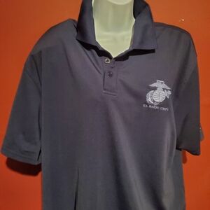 US Marine Corps Navy Blue Polo Shirt